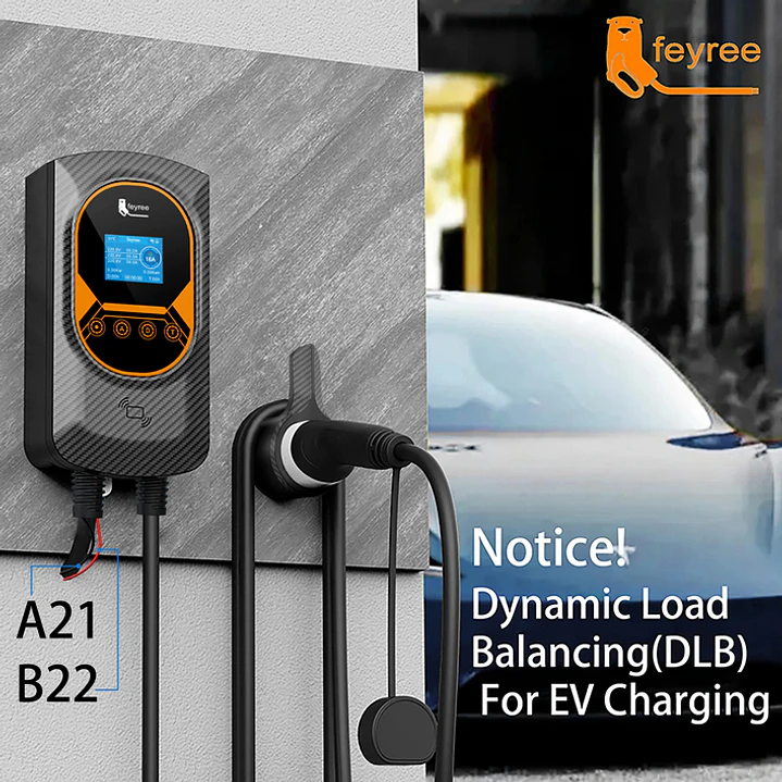 Wallbox 7 kW | 32A | Cabo 5m | App | RFID | Ecrã | DLB - Balanceamento Carga 6