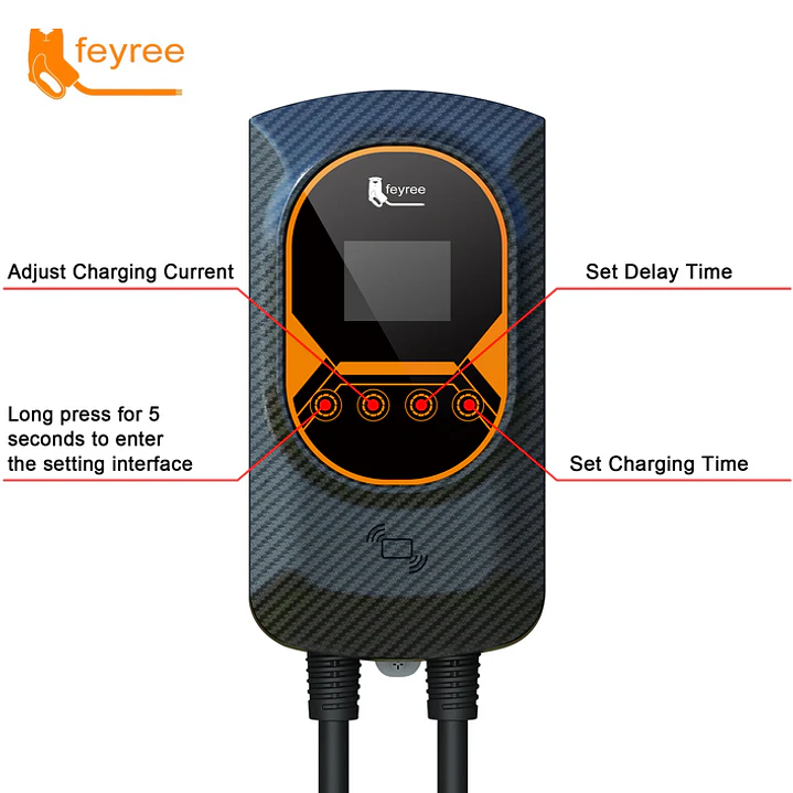 Wallbox 7 kW | 32A | Cabo 5m | App | RFID | Ecrã | DLB - Balanceamento Carga 18