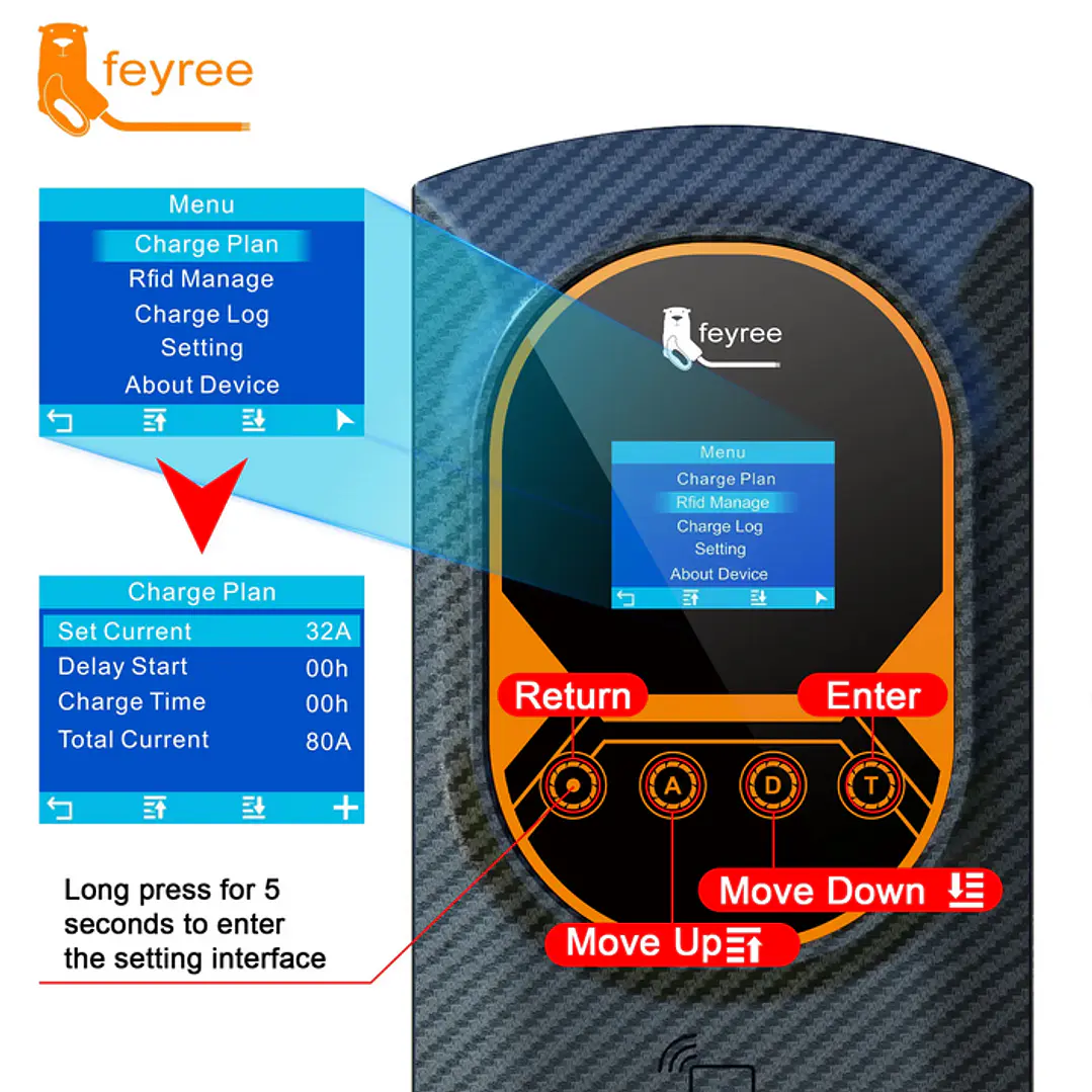 Wallbox 7 kW | 32A | Cabo 5m | App | RFID | Ecrã | DLB - Balanceamento Carga 26
