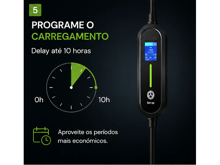 Carregador Portátil 3,5 kW | 16A | 3,5 Metros | Saco de Transporte 6