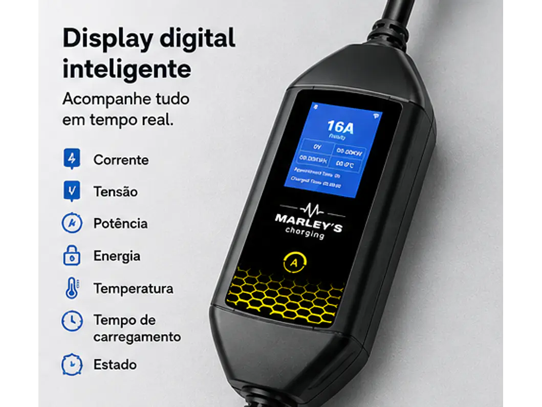 Carregador Portátil 3,5 kW | 16A | 4 Metros | Saco Transporte 4