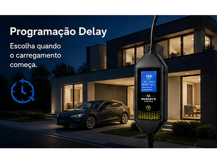 Carregador Portátil 3,5 kW | 16A | 4 Metros | Saco Transporte 6