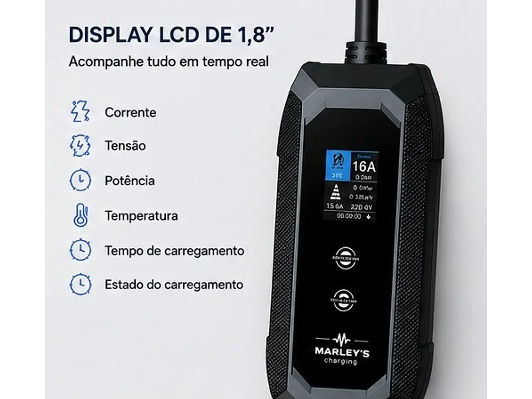 Carregador Portátil 3,5 kW | 16A | 5 Metros | Saco de Transporte 4
