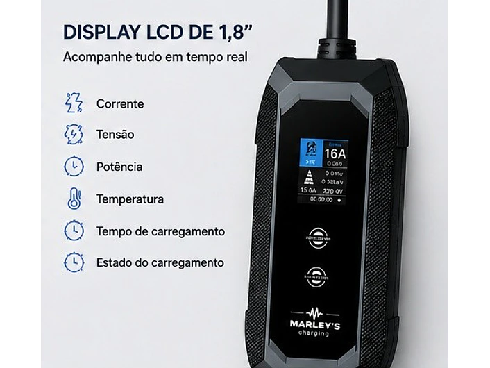 Carregador Portátil 3,5 kW | 16A | 5 Metros | Saco de Transporte 4