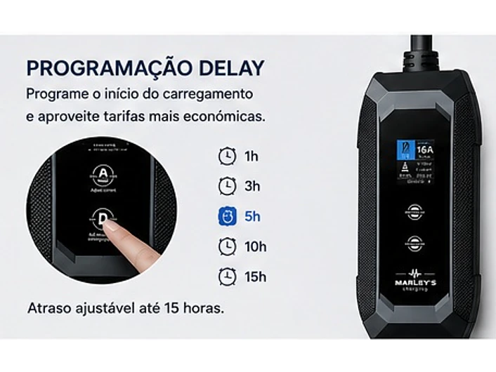 Carregador Portátil 3,5 kW | 16A | 5 Metros | Saco de Transporte 6