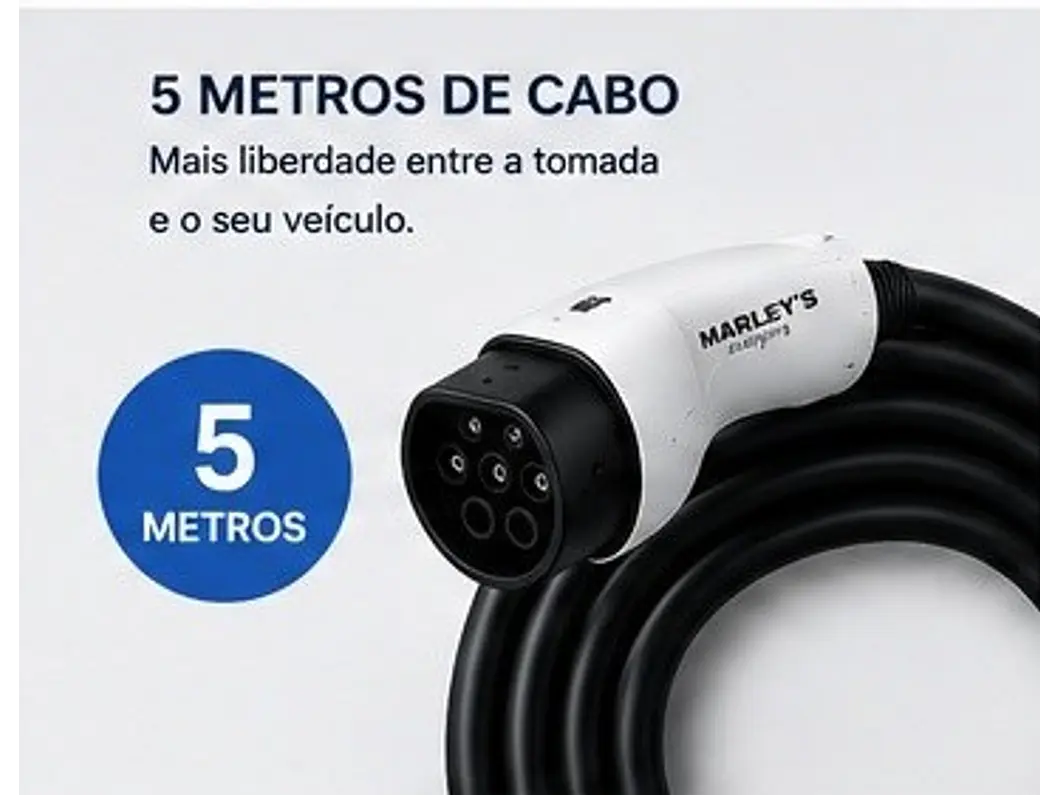 Carregador Portátil 3,5 kW | 16A | 5 Metros | Saco de Transporte 7