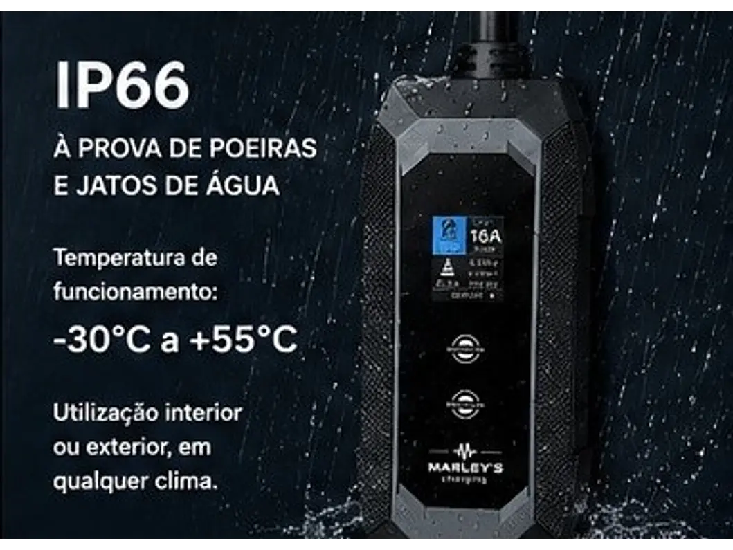 Carregador Portátil 3,5 kW | 16A | 5 Metros | Saco de Transporte 9