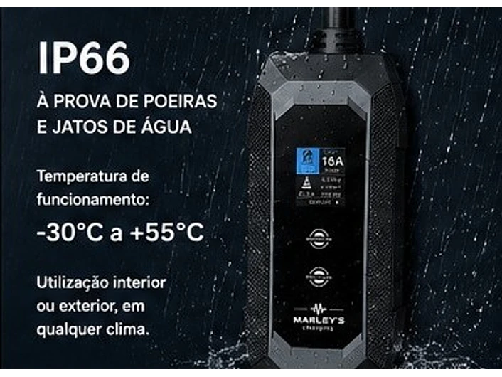 Carregador Portátil 3,5 kW | 16A | 5 Metros | Saco de Transporte 9