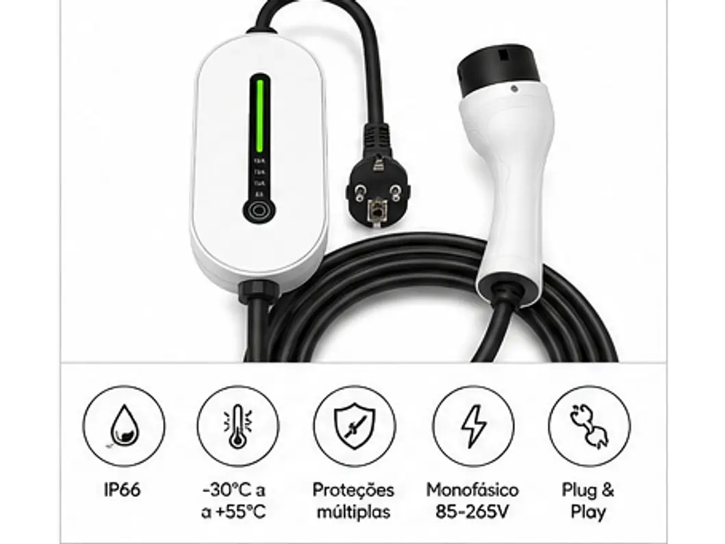 Carregador Portátil 3,5 kW | 16A | 5 Metros  13