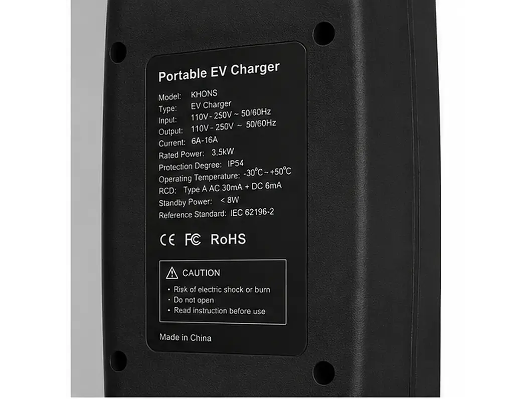 Carregador Portátil 3,5 kW | 16A | 5 Metros | Saco Transporte 11