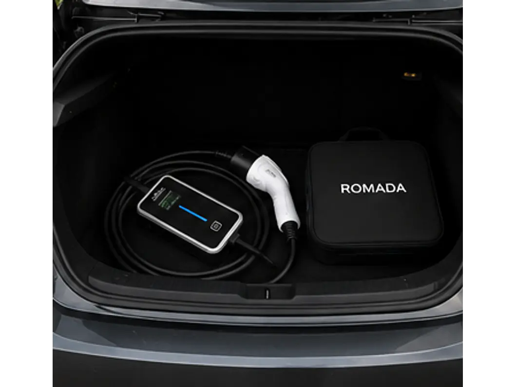 Carregador Portátil 3,5 kW | 16A | 10 Metros | Suporte Parede | Saco Transporte 5