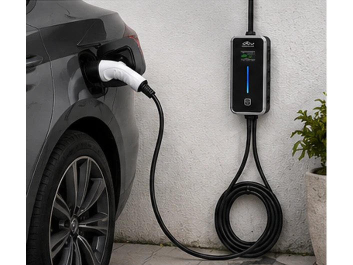 Carregador Portátil 3,5 kW | 16A | 10 Metros | Suporte Parede | Saco Transporte 7