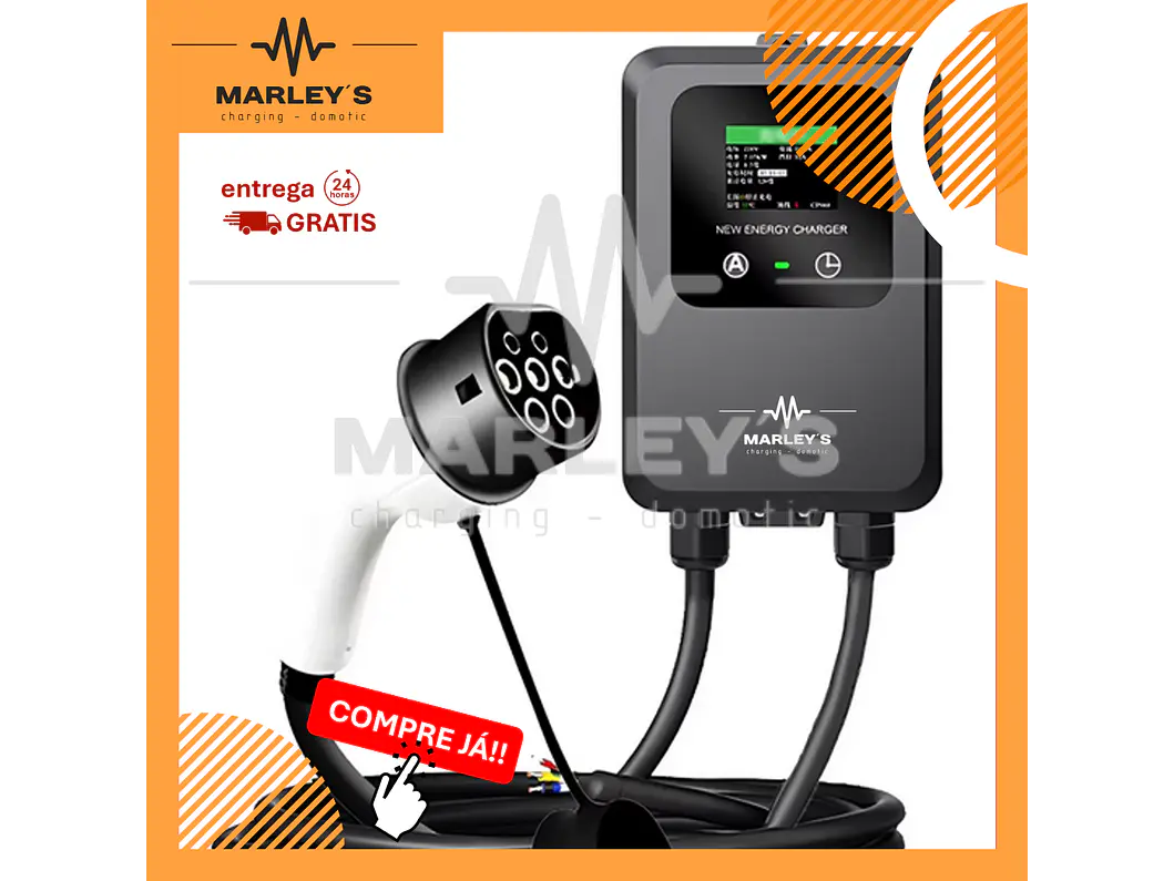 Wallbox 7 kW | 32A | Cabo 5m | Sem App | Sem RFID |  Ecrã LCD 1