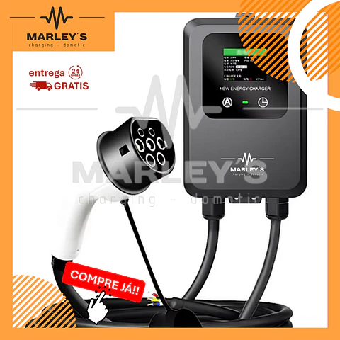 Wallbox 7 kW | 32A | Cabo 5m | Sem App | Sem RFID |  Ecrã LCD