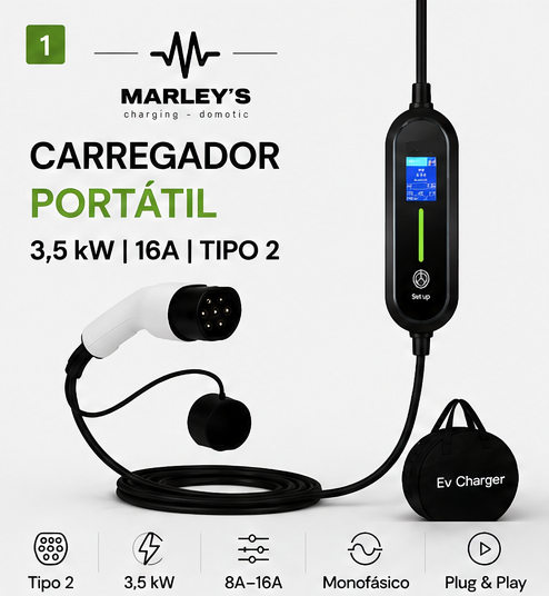 Carregador Portátil MARLEYS Tipo 2