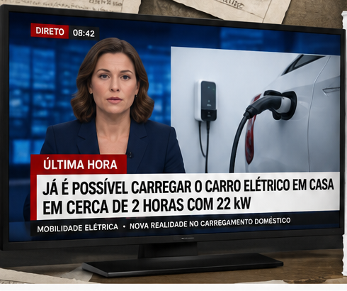 Notícia sobre carregamento de veículos elétricos em casa