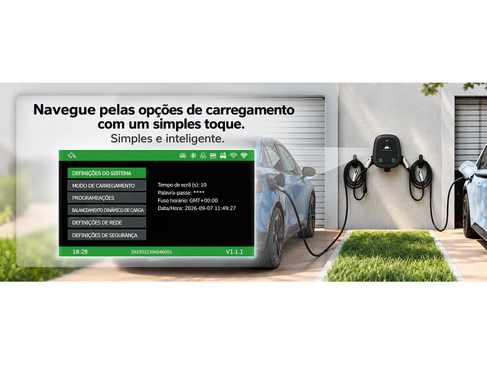 Wallbox Dupla 2 × 11 kW - 16A – APP, RFID, DLB e OCPP 2