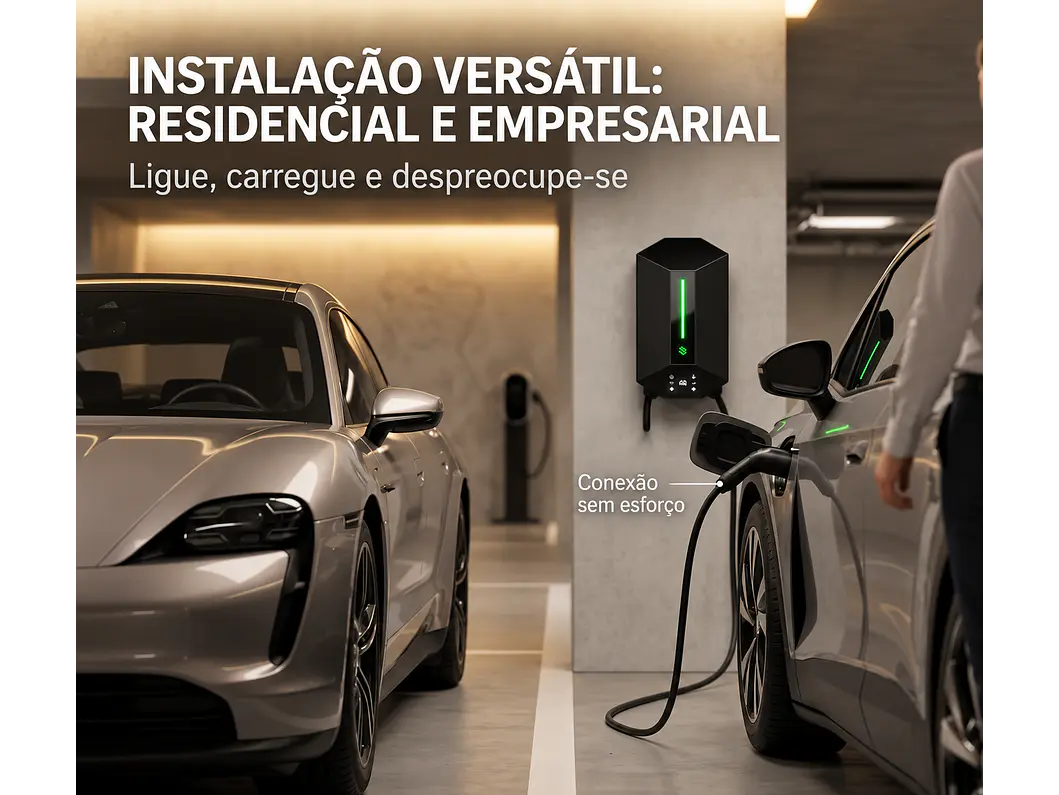 Wallbox 7 kW | 32A | Cabo 5m | Sem App | Sem RFID |  Ecrã LCD 19