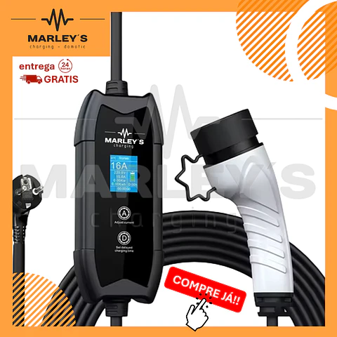 Carregador Portátil 3,5 kW | 16A | 5 Metros | Saco de Transporte