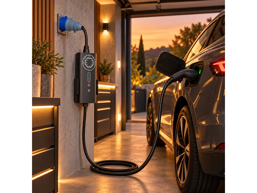 Carregador Portátil 7 kW | 32A | 8 Metros | Ecrã LCD | Saco Transporte 2