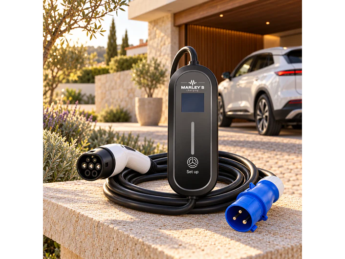 Carregador Portátil 7 kW | 32A | 3,5 Metros | Ecrã LCD | Saco Transporte 3