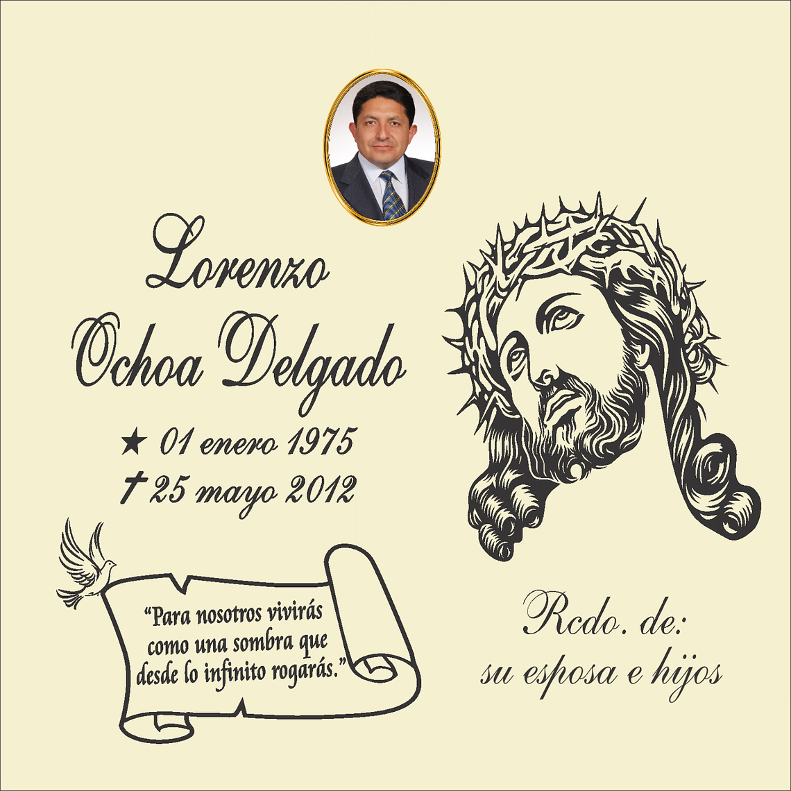 LÁPIDA PARA DIFUNTO 1