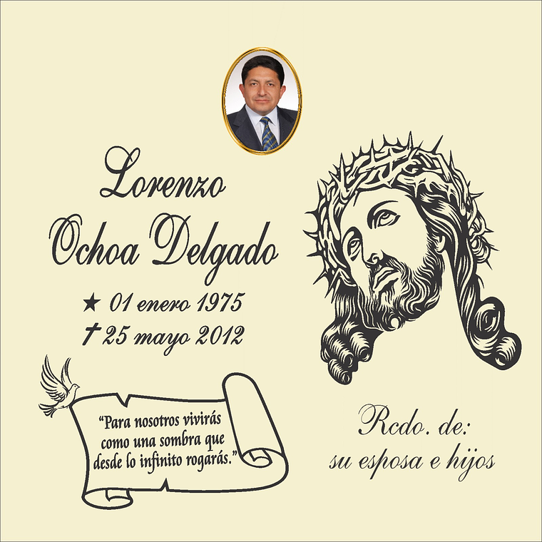 LÁPIDA PARA DIFUNTO 1