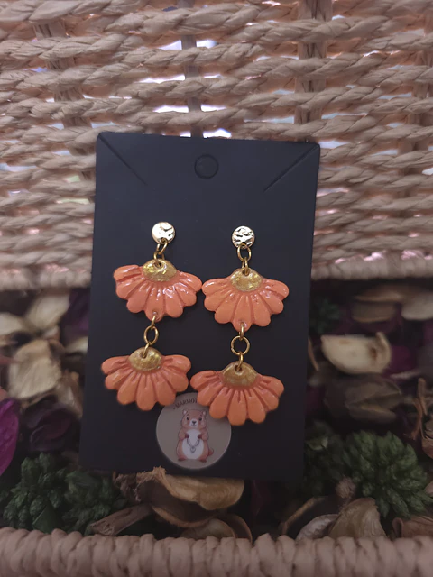 Pendientes Flor Orange 