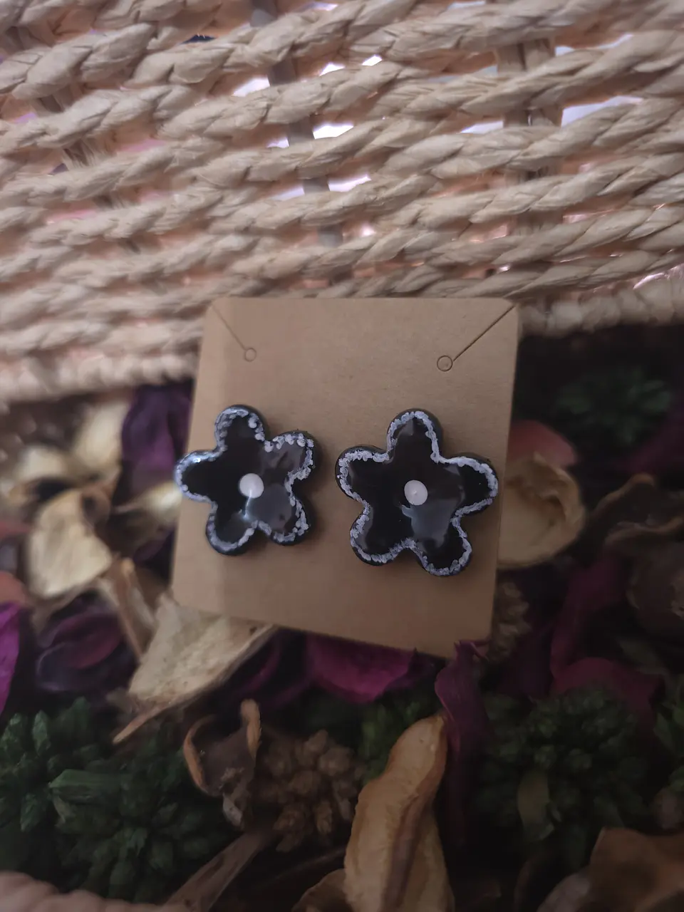 Pendientes Flor Nero 1