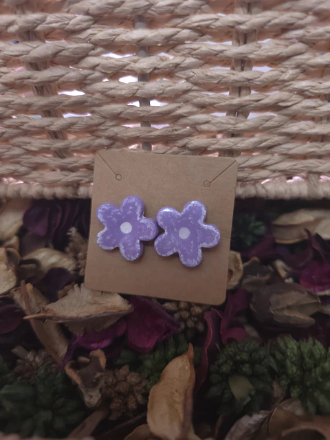 Pendientes Violet Flor