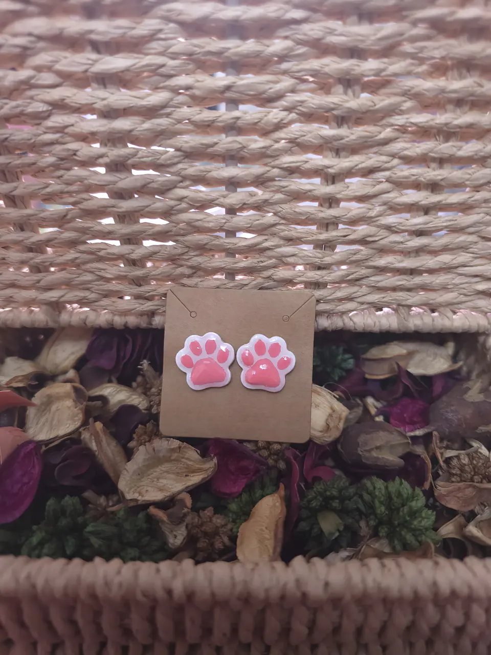 Pendientes Patita Rosa Cat 1