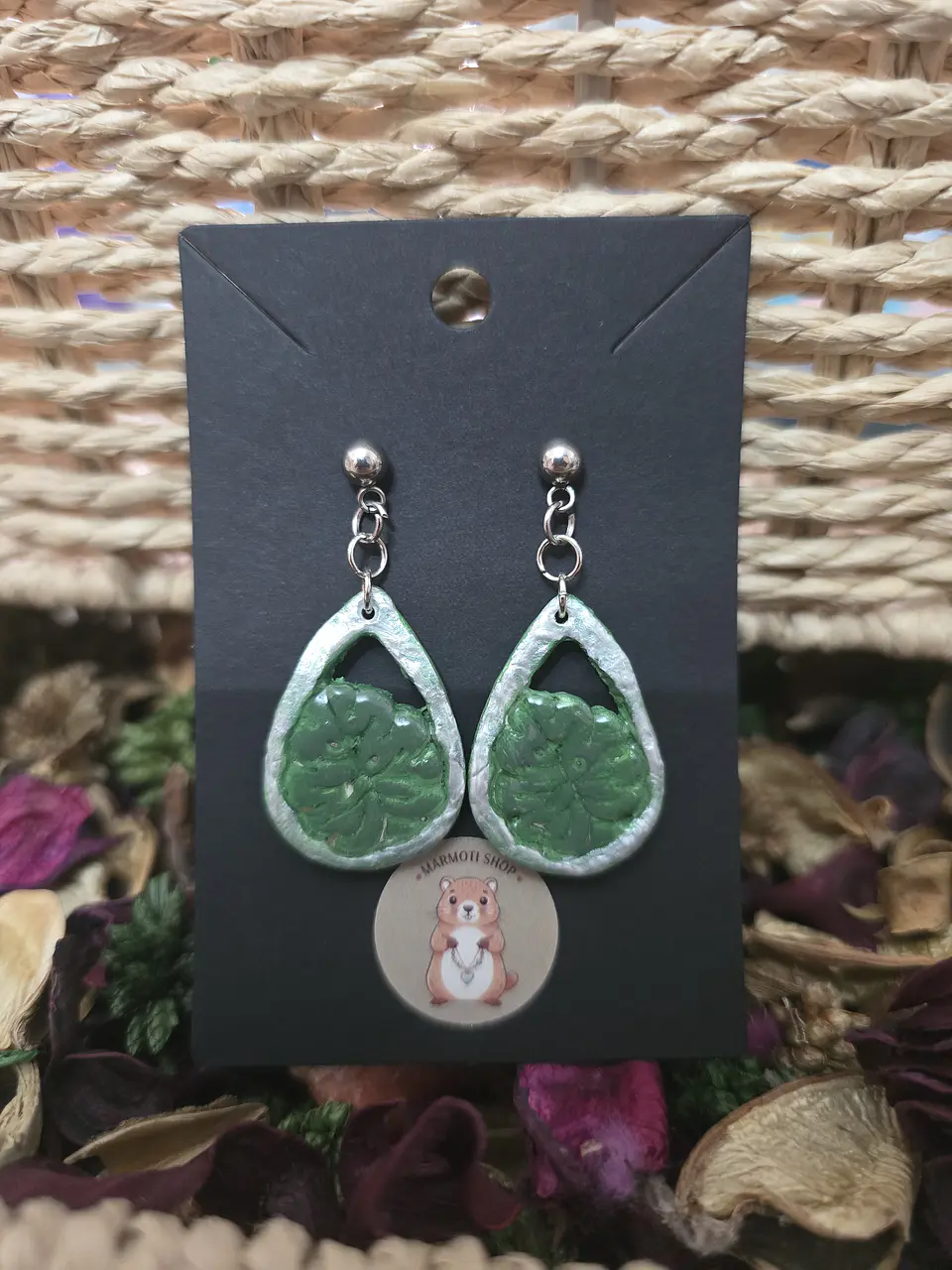 Pendientes Silver Plant 1