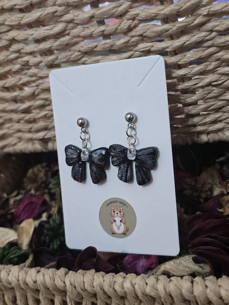 Pendientes Lazo Black 1
