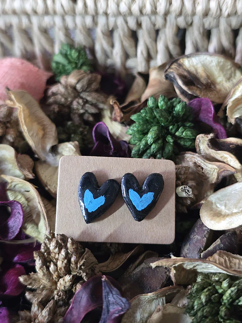 Pendientes Heart Cian Nero