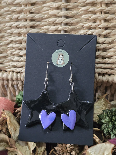 Pendientes Star Nero