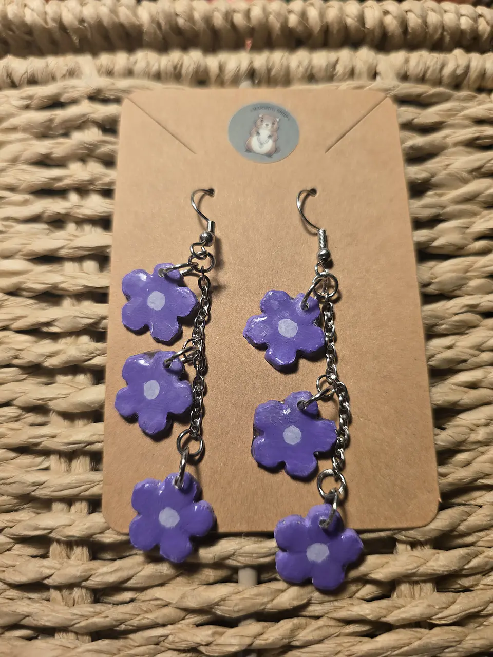 Pendientes Mini Flower Lila 1