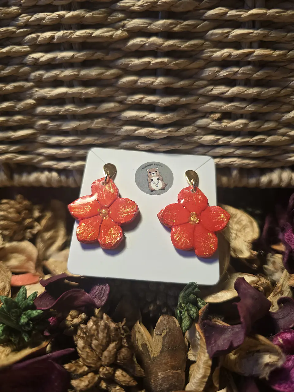 Pendientes Flor Rouge Gold 3