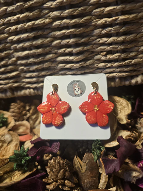 Pendientes Flor Rouge Gold