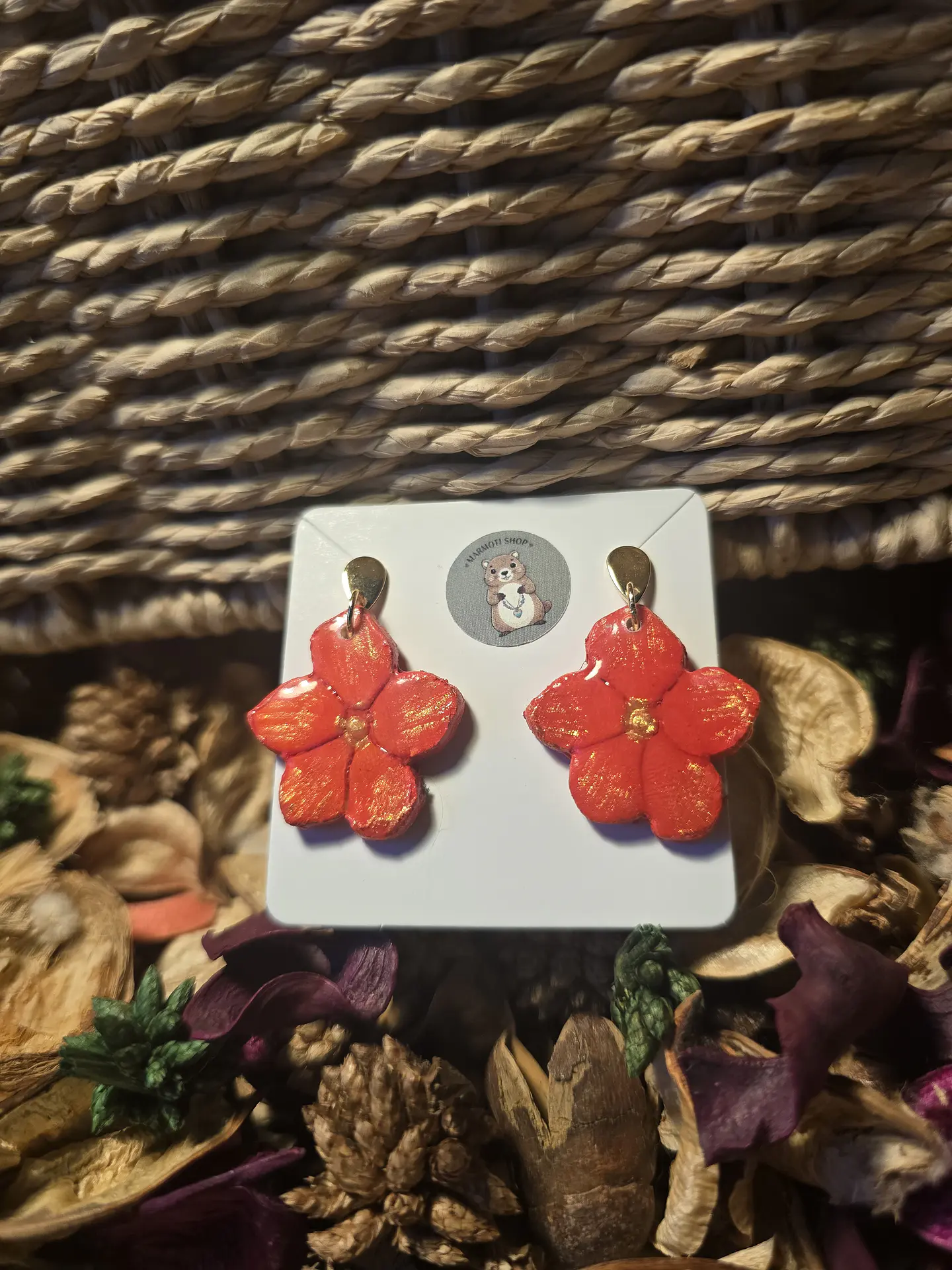 Pendientes Flor Rouge Gold 1