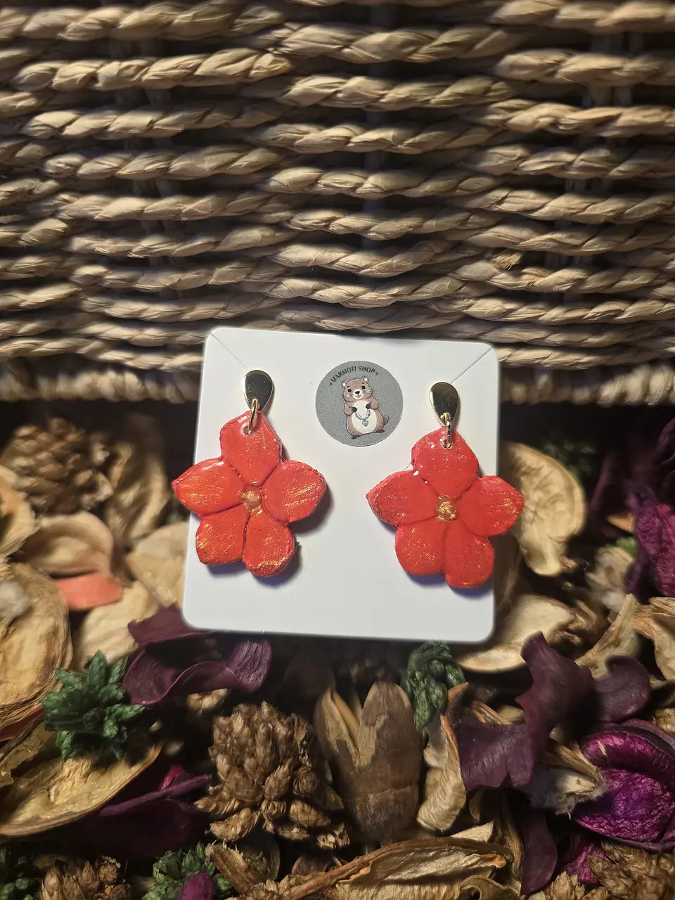 Pendientes Flor Rouge Gold 2