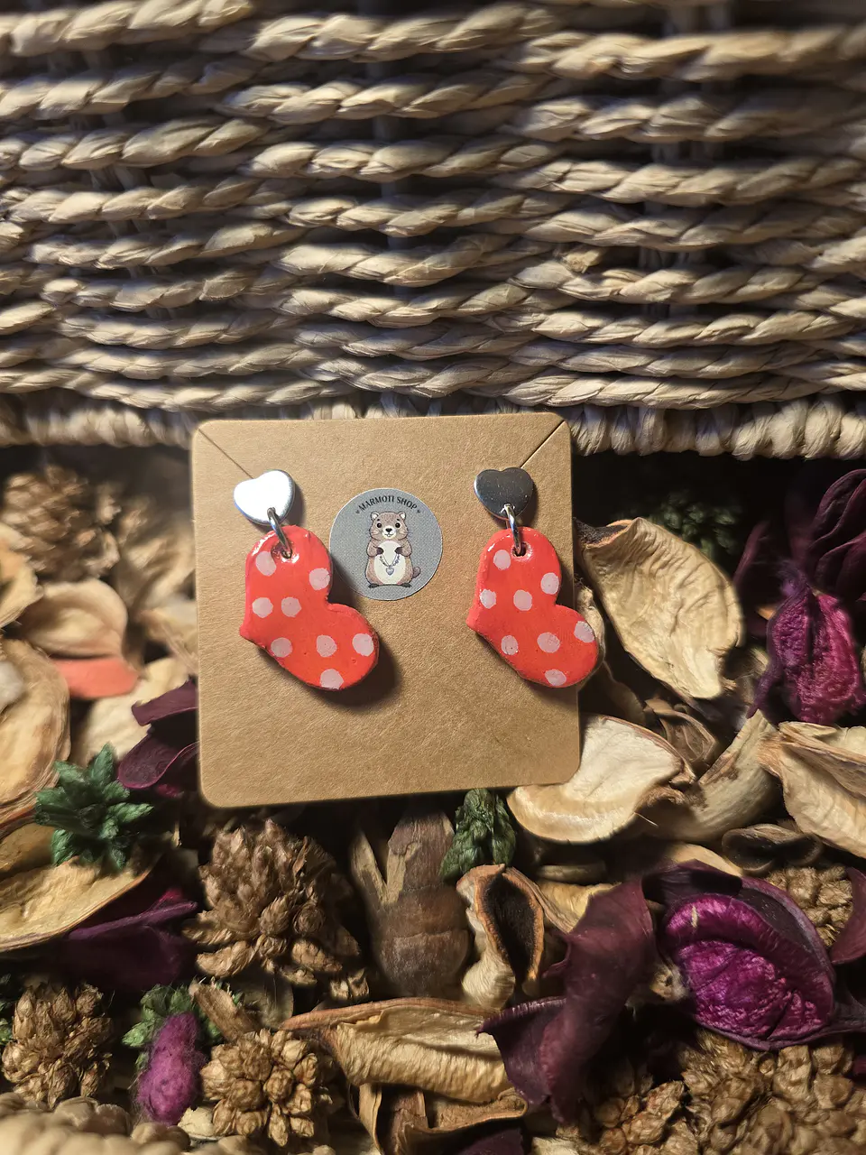 Pendientes Heart Rouge Punts 1
