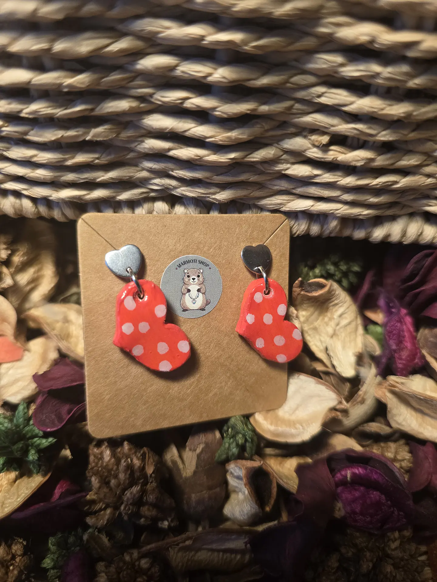 Pendientes Heart Rouge Punts 2