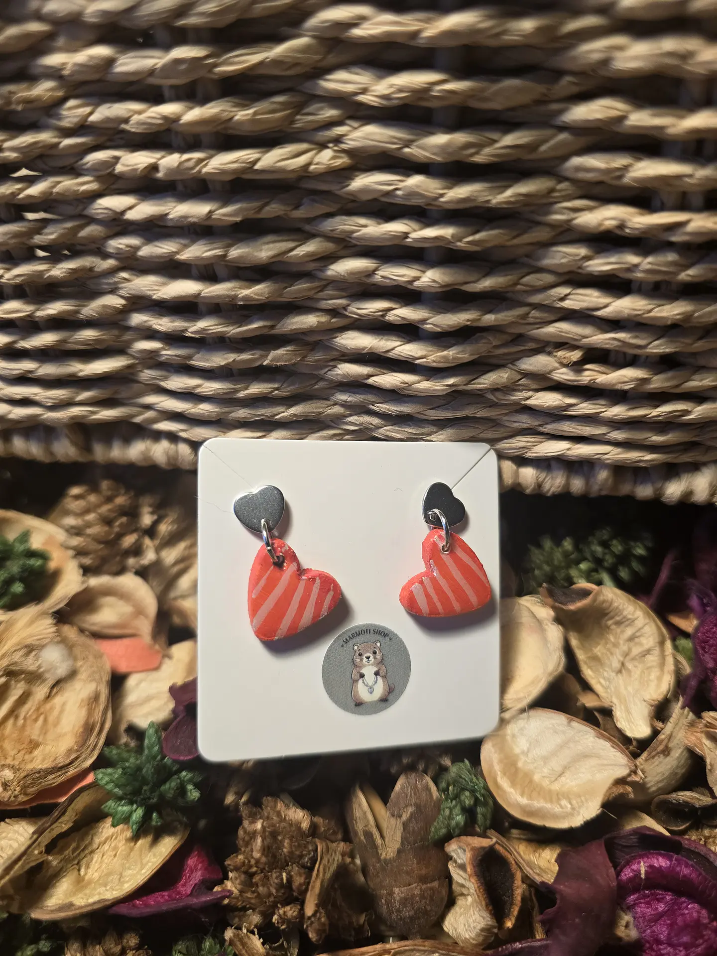 Pendientes Heart Rouge Blanche Line 1