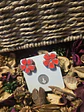 Pendientes Flor Plata Rouge - Miniatura 2