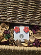 Pendientes Flor Plata Rouge - Miniatura 3