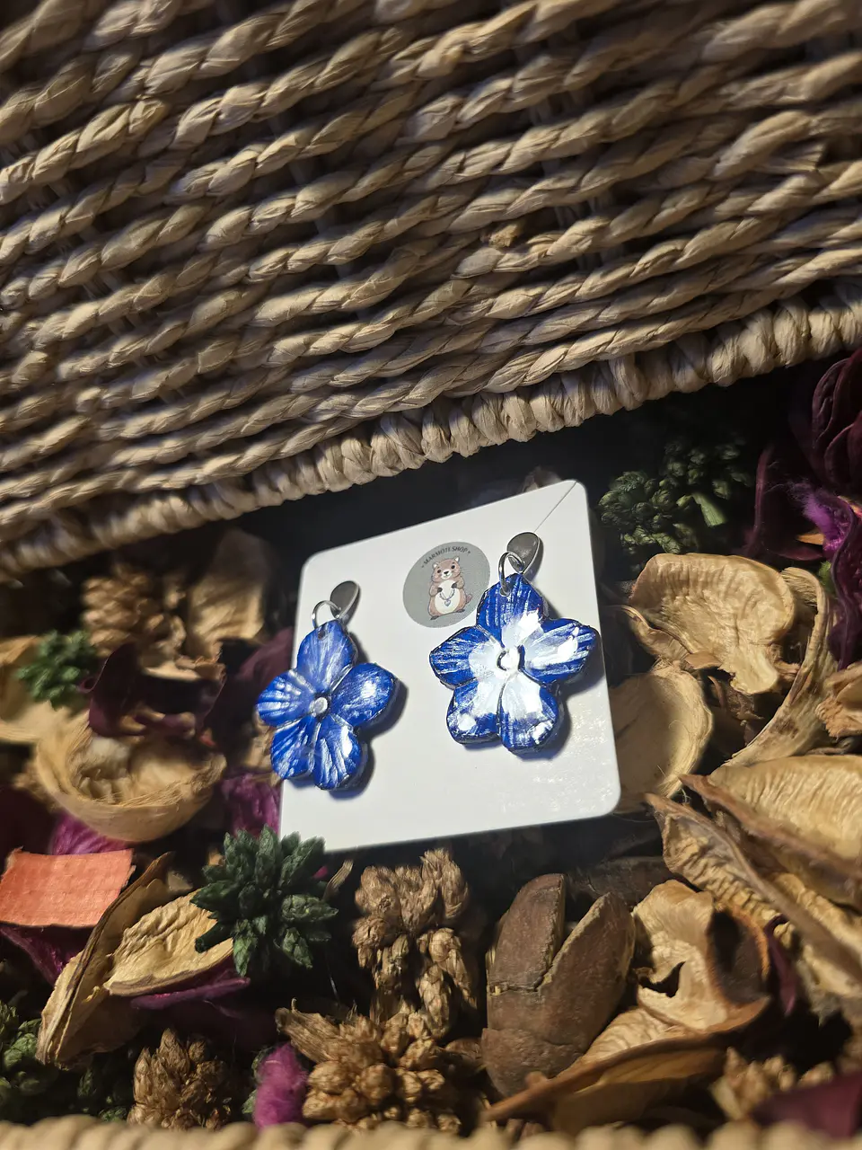Pendientes Flor Blu Electric 3