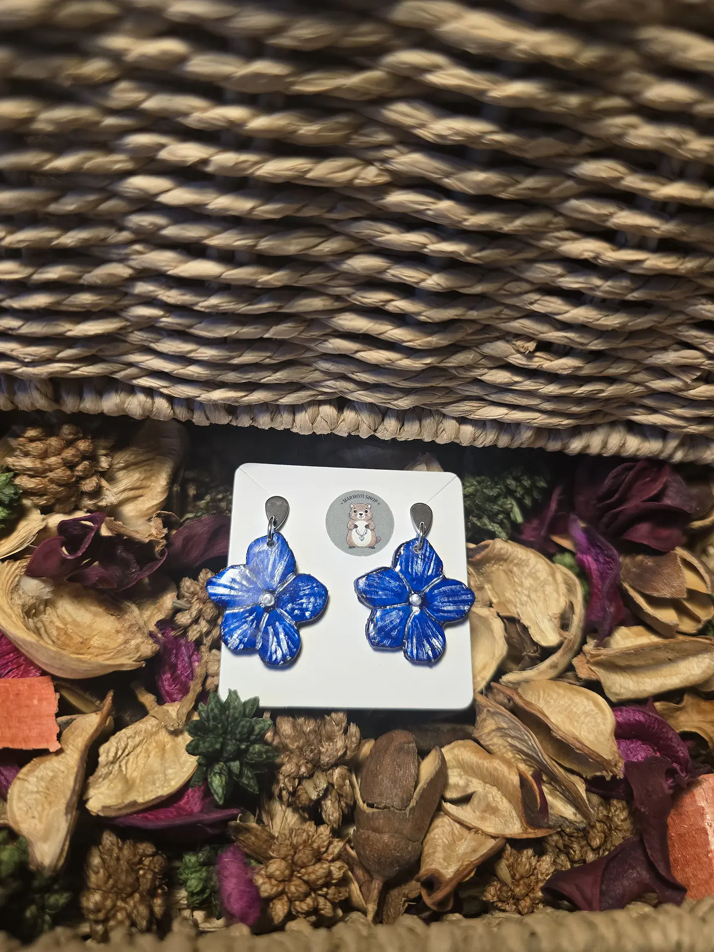 Pendientes Flor Blu Electric 2