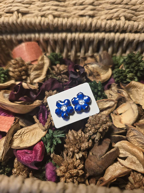 Pendientes Mini Flor Blu