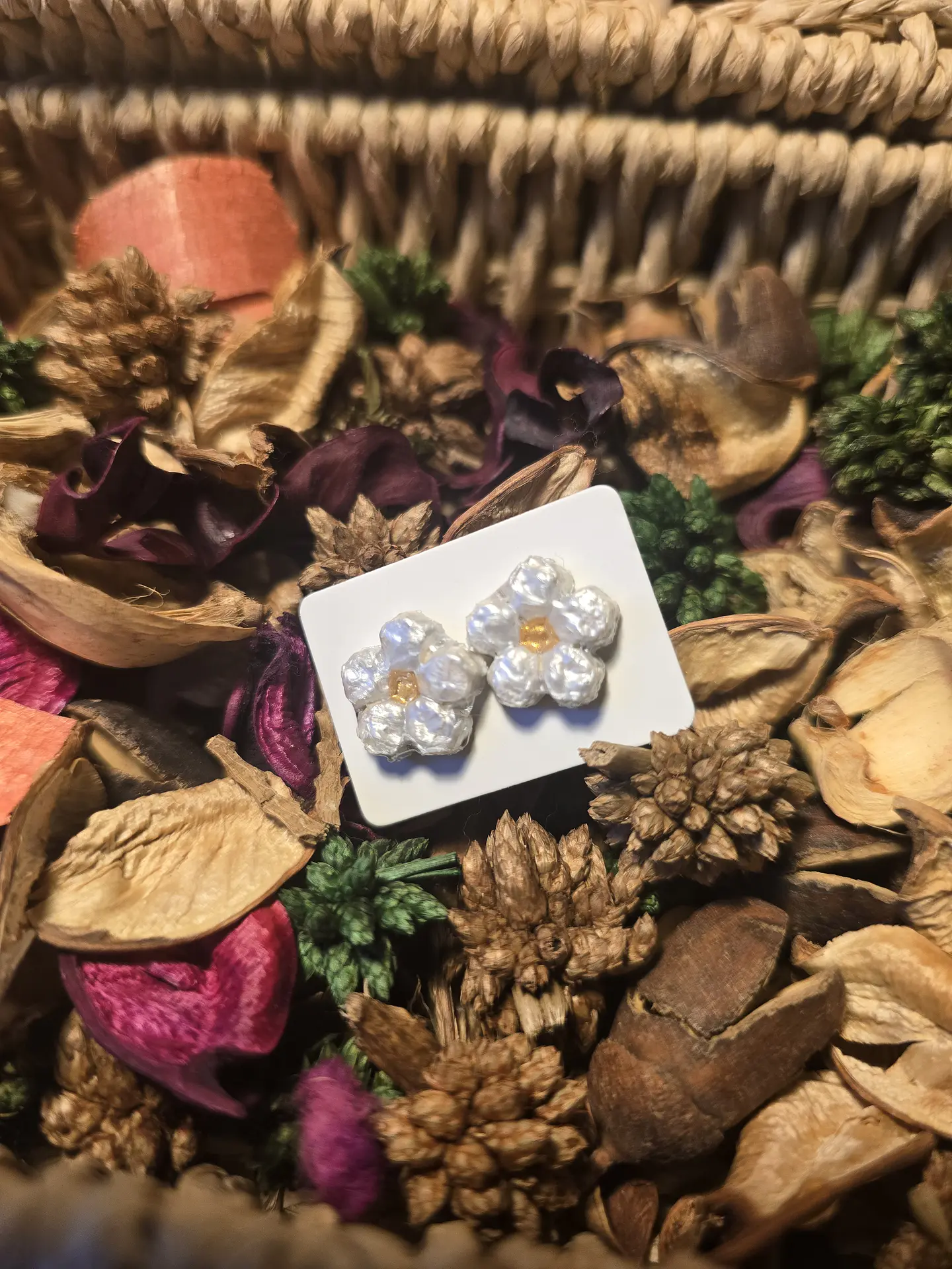 Pendientes Mini Flor Plata 1