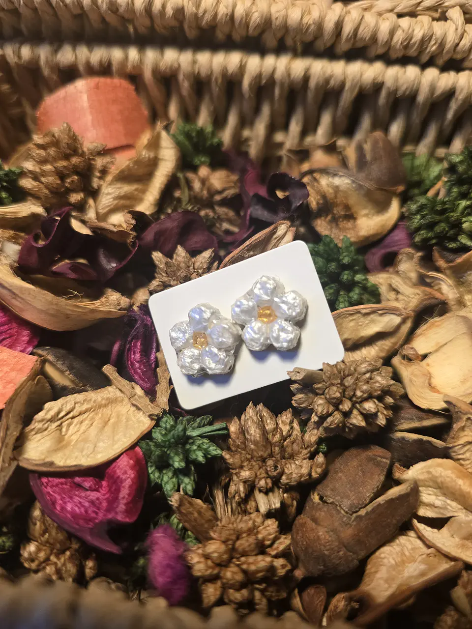 Pendientes Mini Flor Plata 1